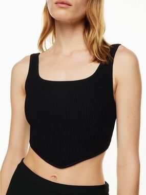 Sculpt Knit Squareneck Point Tank